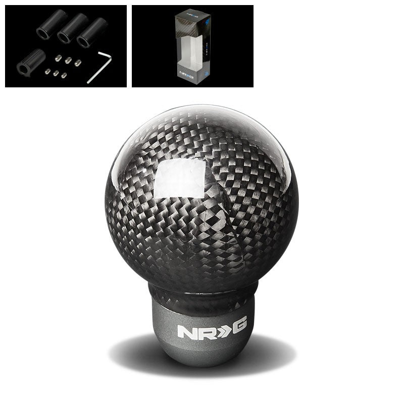 NRG Innovations Black Carbon Super Low M8 M10 M12 SK-310BC Racing Shift Knob-Shifter Components-BuildFastCar