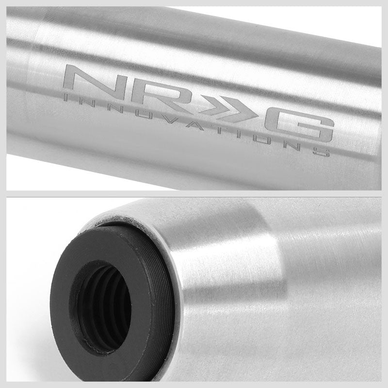 NRG Silver Long Stick Heavy Weight Manual M8 M10 M12 SK-480SL Racing Shift Knob-Shifter Components-BuildFastCar