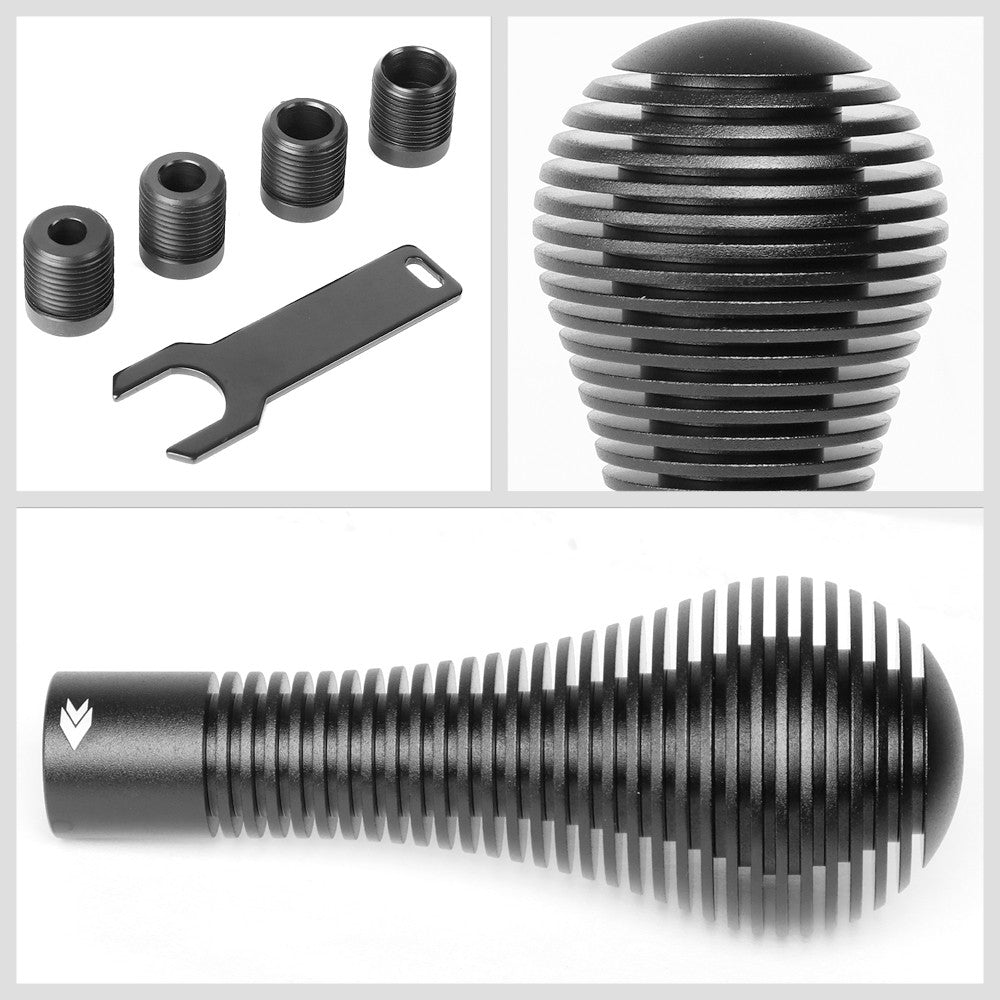 NRG Universal SK-701BK Aluminum Black Anodized Heatsink Bubble Head Short Style Shift Knob