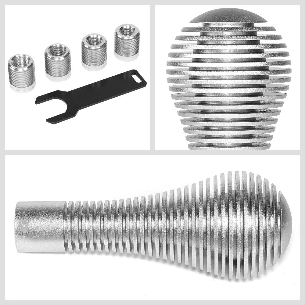 NRG SK-701SL Heatsink Bubble Head Short Manual MT Shift Knob Silver NRG-SK-701SL