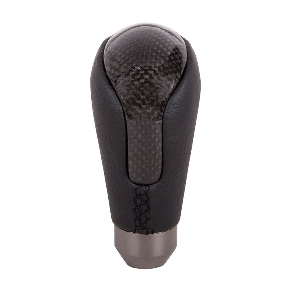 NRG Universal SK-C1000 Carbon fiber/Leather White/Black Evo Style Shift Knob
