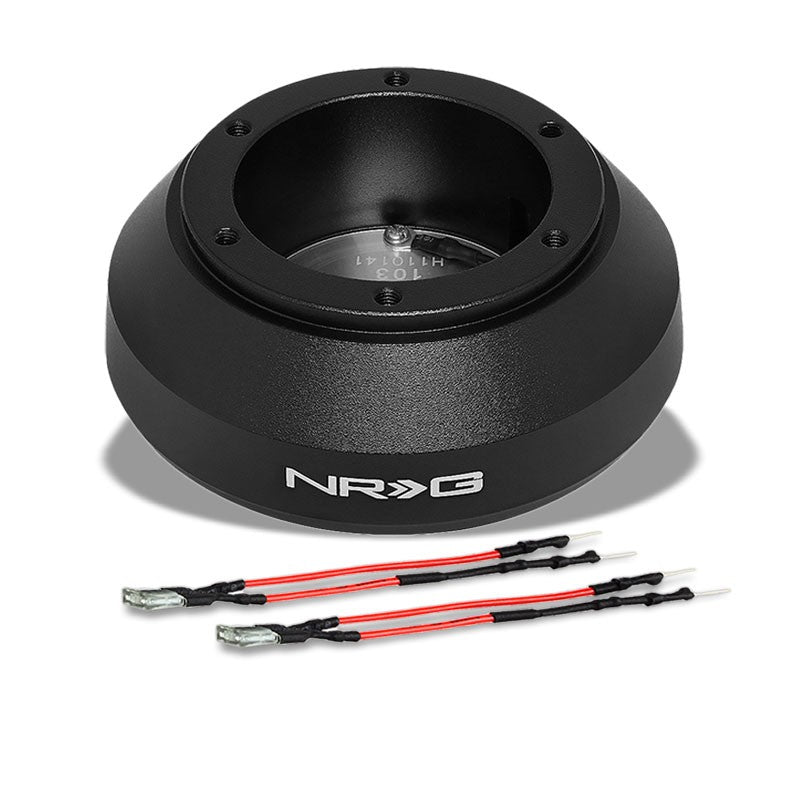 NRG SRK-103H Short Steering Wheel Hub Adapter Black For 02-07 Subaru Impreza-Interior-BuildFastCar