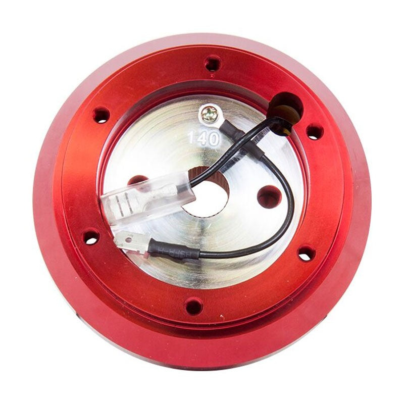 NRG SRK-140H-RD Short Steering Wheel Hub Adapter Red For 90-96 Nissan 300ZX-Interior-BuildFastCar