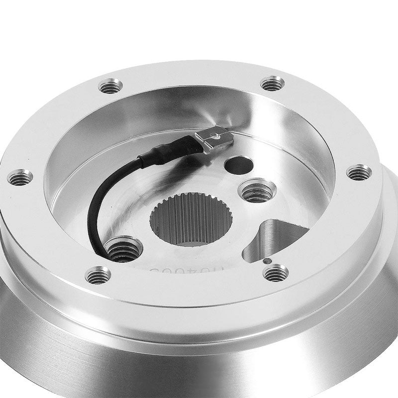 NRG SRK-170H-SSL Short Steering Wheel Hub Adapter Silver For 69-94 Dodge/Chevy-Interior-BuildFastCar