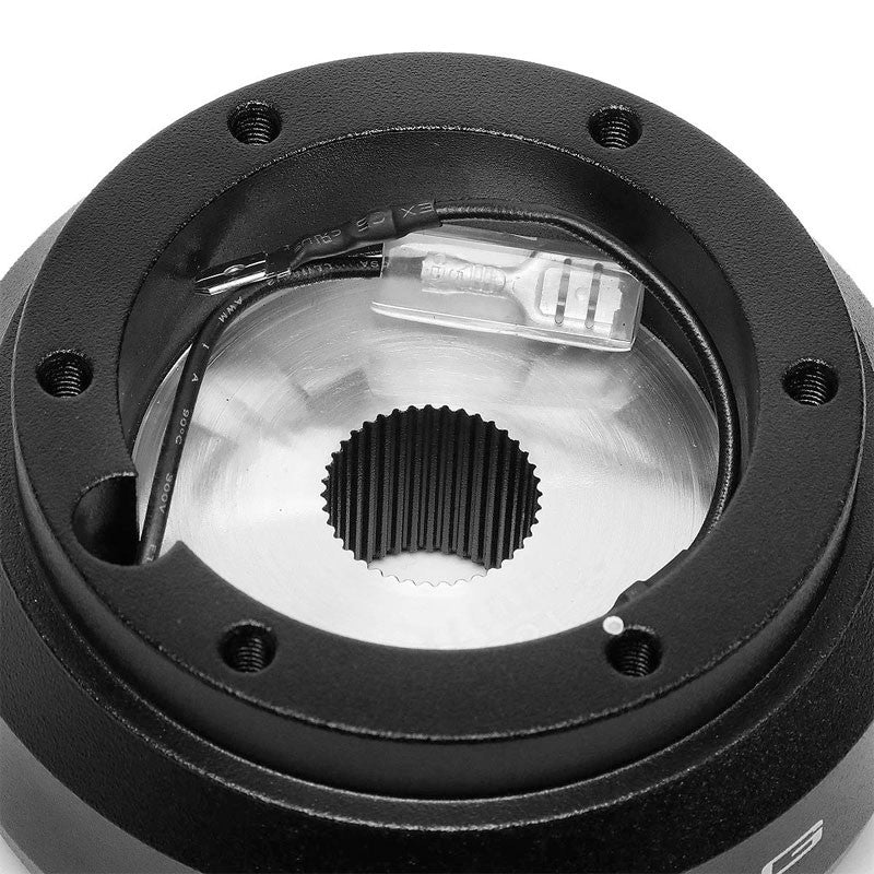NRG SRK-188H Short Steering Wheel Hub Adapter Black For 75-89 Porsche 911-Interior-BuildFastCar
