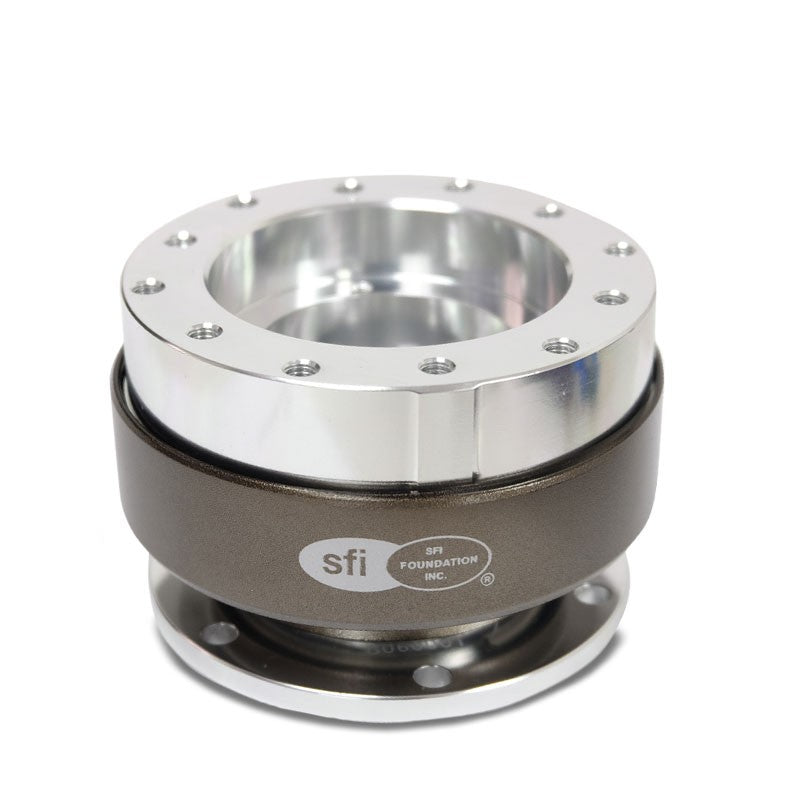 NRG Silver Body/Titanium Ring GEN 2.0 Steering Wheel Quick Release Adapter 6Hole-Interior-BuildFastCar