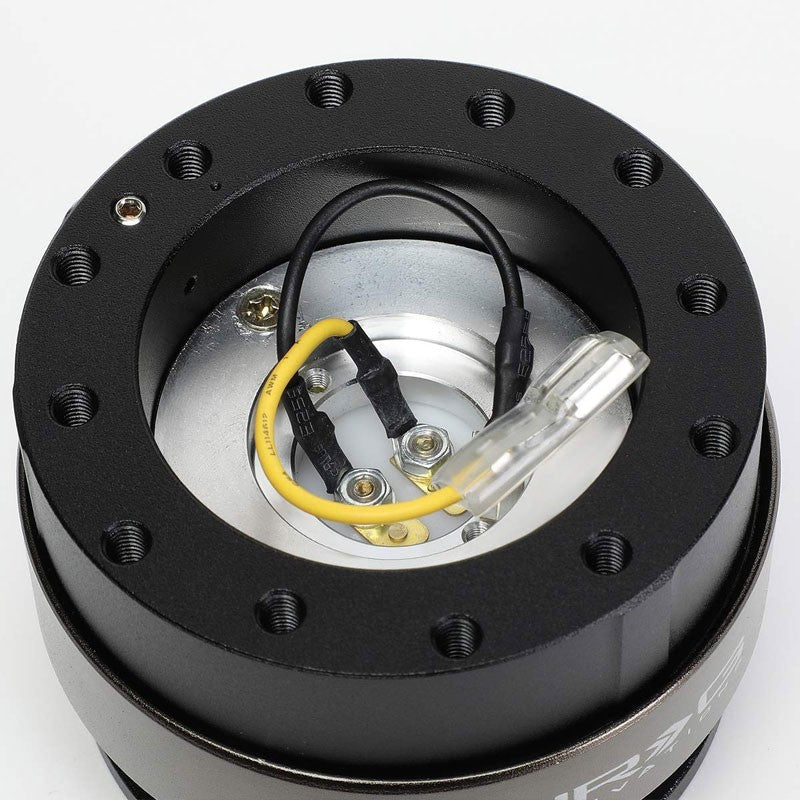 NRG Black Body/Titanium Ring GEN 2.0 Steering Wheel Quick Release Adapter 6Hole-Interior-BuildFastCar