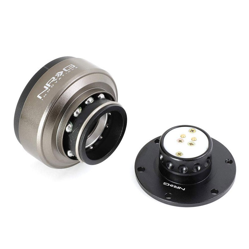 NRG Gen 2.0 Black/Titanium Ring Steering Wheel Quick Release (SFI SPEC 42.1 certified)