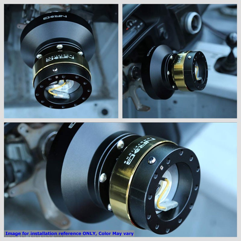 NRG Gen 2.8 Black/Black Ring Steering Wheel Quick Release