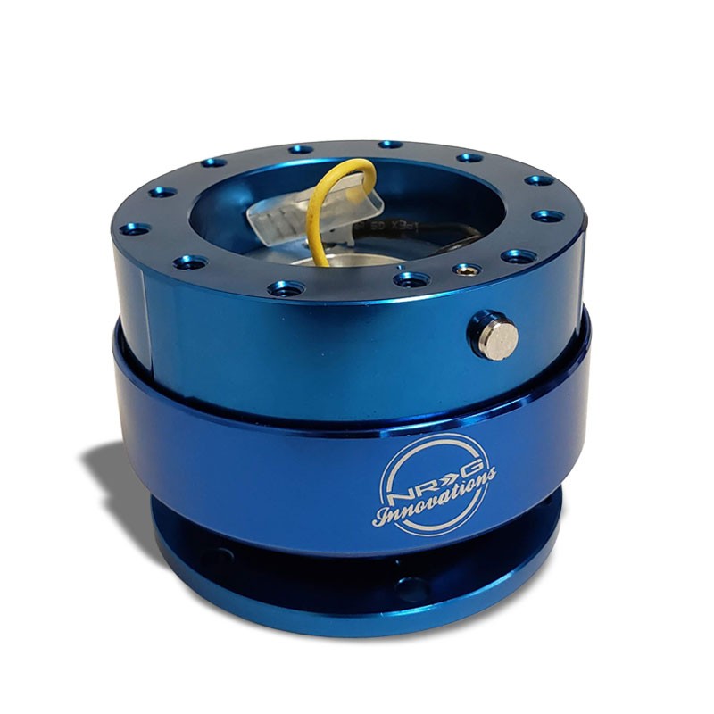 NRG Blue GEN 2.0 Race Steering Wheel Quick Release Adapter 6-Hole Design-Interior-BuildFastCar