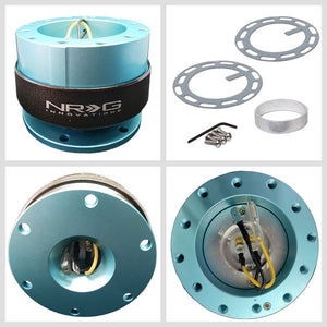 NRG Mint Fresh Body/Titanium Chrome Ring GEN 2 Wheel Quick Release Adapter 6Hole-Interior-BuildFastCar