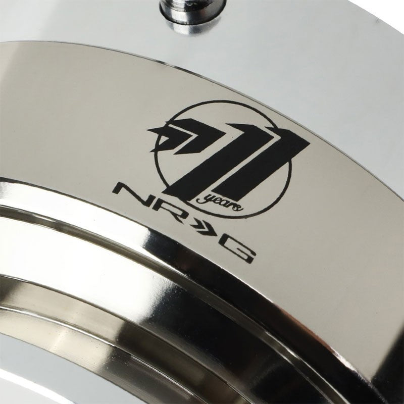 NRG Silver GEN 2.0 Race Steering Wheel Quick Release Adapter 6-Hole Design-Interior-BuildFastCar
