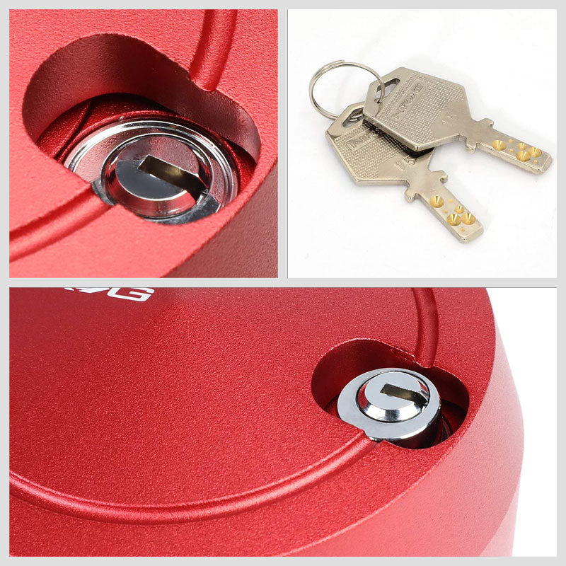NRG Innovations SRK-201RD V2 Red Free Spin Ball Lock Quick Releases Hub Lock-Steering Wheels & Accessories-BuildFastCar
