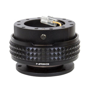 NRG Black Body/Black Ring Gen 2.1 Steering Wheel Quick Release Adapter 6-Hole-Interior-BuildFastCar