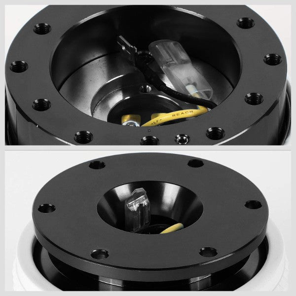 NRG Black Body/Glow Ring Gen 2.1 Steering Wheel Quick Release Adapter 6-Hole-Interior-BuildFastCar