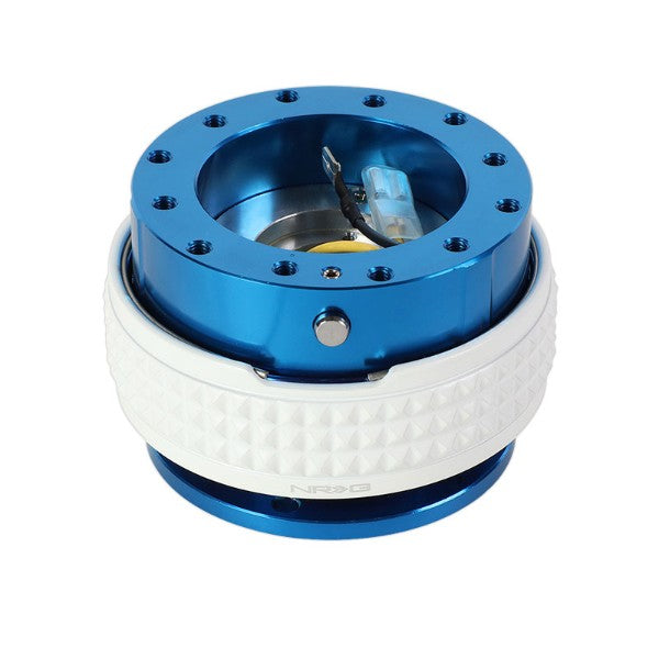 NRG Blue Body/Neo Chrome Ring Gen 2.1 Steering Wheel Quick Release Adapter-Interior-BuildFastCar