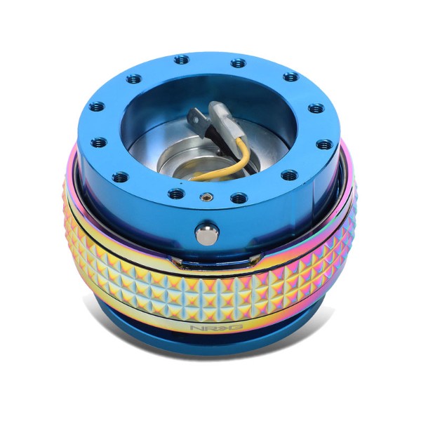 NRG Blue Body/Black Ring Gen 2.1 Steering Wheel Quick Release Adapter 6-Hole-Interior-BuildFastCar
