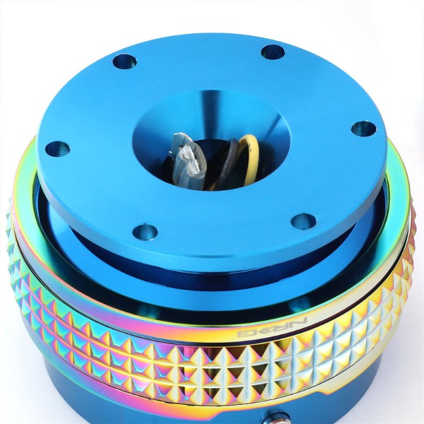 NRG Blue Body/Black Ring Gen 2.1 Steering Wheel Quick Release Adapter 6-Hole-Interior-BuildFastCar