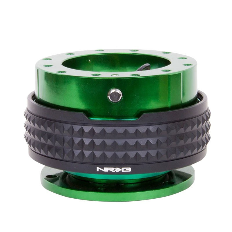 NRG Green Body/Black Ring Gen 2.1 Steering Wheel Quick Release Adapter 6-Hole-Interior-BuildFastCar