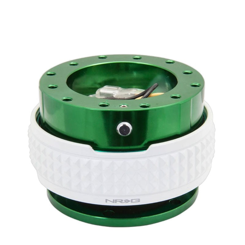 NRG Green Body/Glow Ring Gen 2.1 Steering Wheel Quick Release Adapter 6-Hole-Interior-BuildFastCar