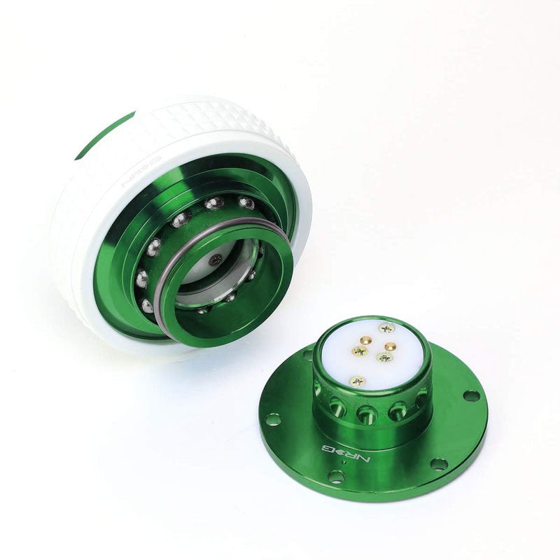 NRG Green Body/Glow Ring Gen 2.1 Steering Wheel Quick Release Adapter 6-Hole-Interior-BuildFastCar