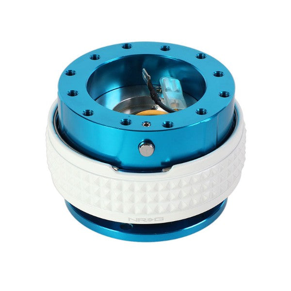 NRG Light Blue Body/Glow Ring Gen 2.1 Steering Wheel Quick Release Adapter 6-Hole-Interior-BuildFastCar