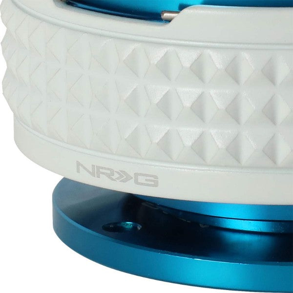 NRG Light Blue Body/Glow Ring Gen 2.1 Steering Wheel Quick Release Adapter 6-Hole-Interior-BuildFastCar