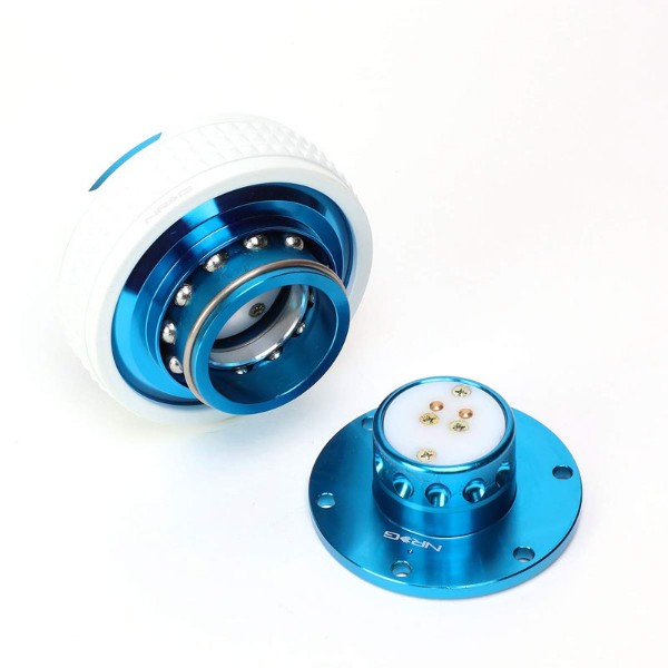 NRG Light Blue Body/Glow Ring Gen 2.1 Steering Wheel Quick Release Adapter 6-Hole-Interior-BuildFastCar