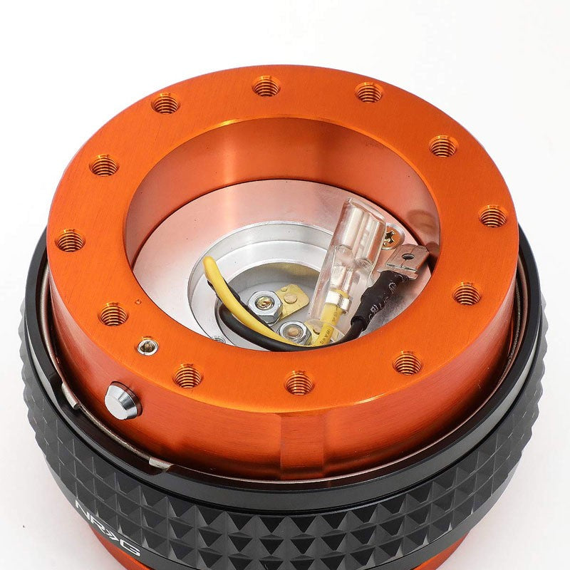 NRG SRK-210OR-BK Gen 2.1 Race Steering Wheel Quick Release Adapter Orange/Black-Steering Wheels & Accessories-BuildFastCar-BFC-NRG-SRK-210OR-BK