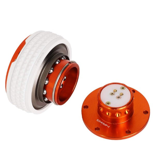 NRG Orange Body/Glow Ring Gen 2.1 Steering Wheel Quick Release Adapter 6-Hole-Interior-BuildFastCar