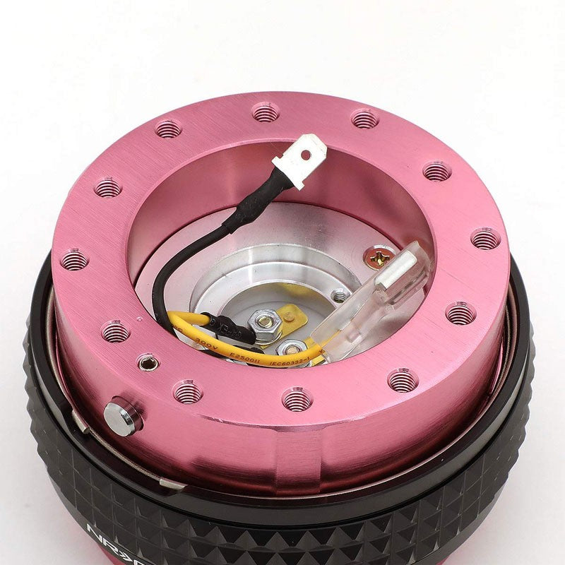 NRG SRK-210PK-BK Gen 2.1 Race Steering Wheel Quick Release Adapter Pink/Black-Steering Wheels & Accessories-BuildFastCar-BFC-NRG-SRK-210PK-BK