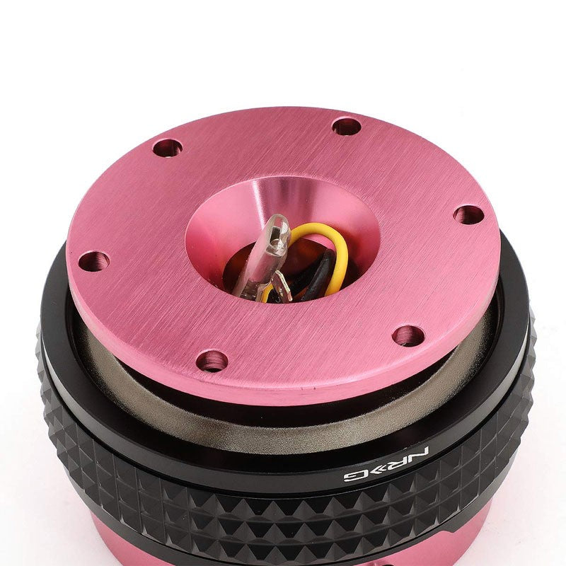 NRG SRK-210PK-BK Gen 2.1 Race Steering Wheel Quick Release Adapter Pink/Black-Steering Wheels & Accessories-BuildFastCar-BFC-NRG-SRK-210PK-BK