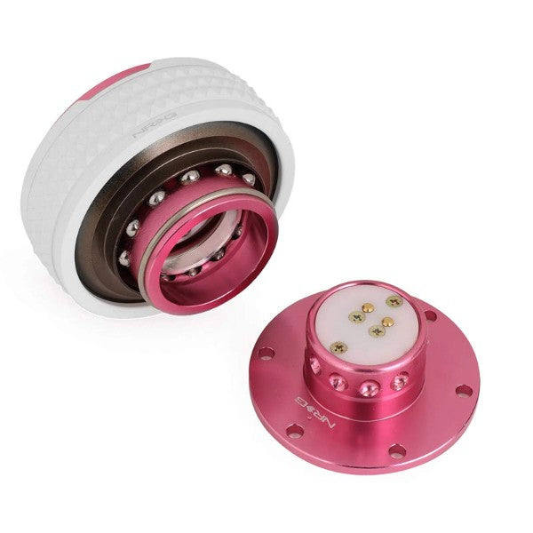 NRG Pink Body/Glow Ring Gen 2.1 Steering Wheel Quick Release Adapter 6-Hole-Interior-BuildFastCar