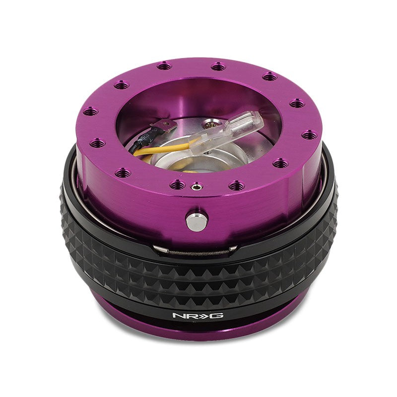 NRG SRK-210PP-BK Gen 2.1 Race Steering Wheel Quick Release Adapter Purple/Black-Steering Wheels & Accessories-BuildFastCar-BFC-NRG-SRK-210PP-BK