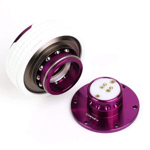 NRG Purple Body/Glow Ring Gen 2.1 Steering Wheel Quick Release Adapter 6-Hole-Interior-BuildFastCar