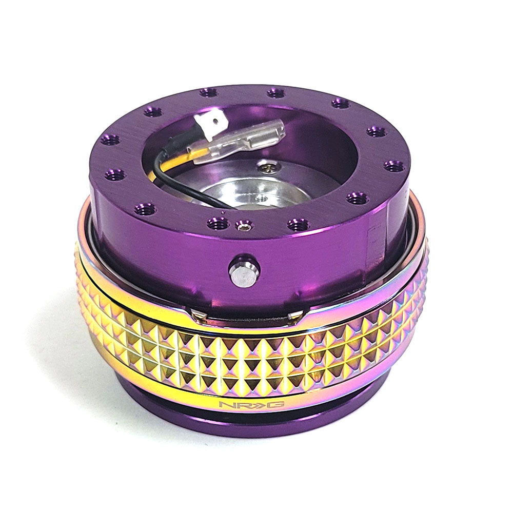 NRG Purple Body/Neo Chrome Ring Gen 2.1 Steering Wheel Quick Release Adapter