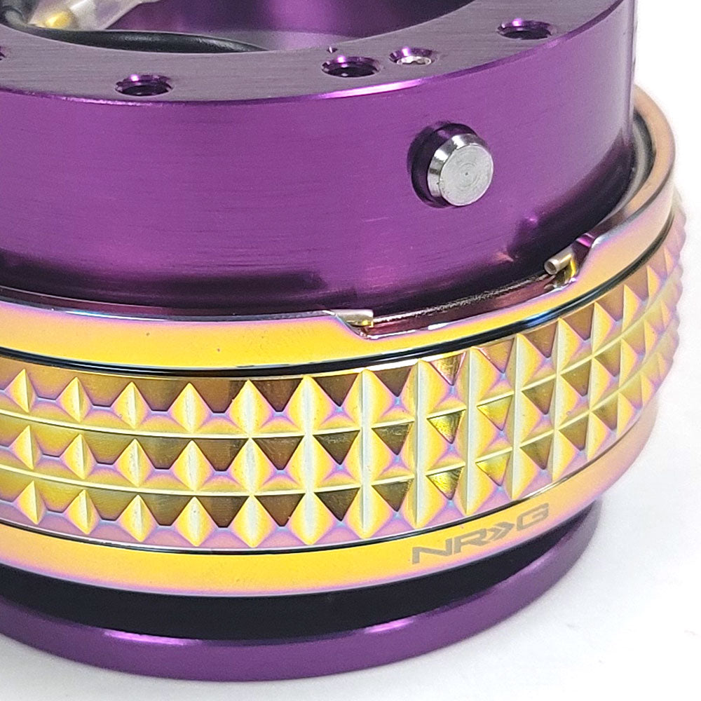 NRG Purple Body/Neo Chrome Ring Gen 2.1 Steering Wheel Quick Release Adapter