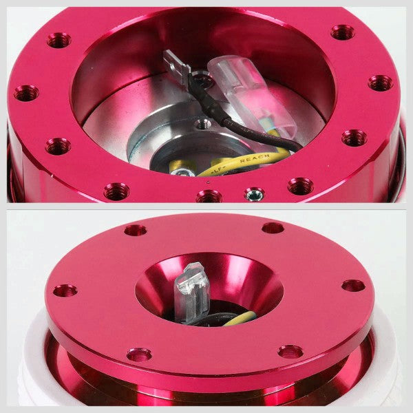 NRG Red Body/Glow Ring Gen 2.1 Steering Wheel Quick Release Adapter 6-Hole-Interior-BuildFastCar