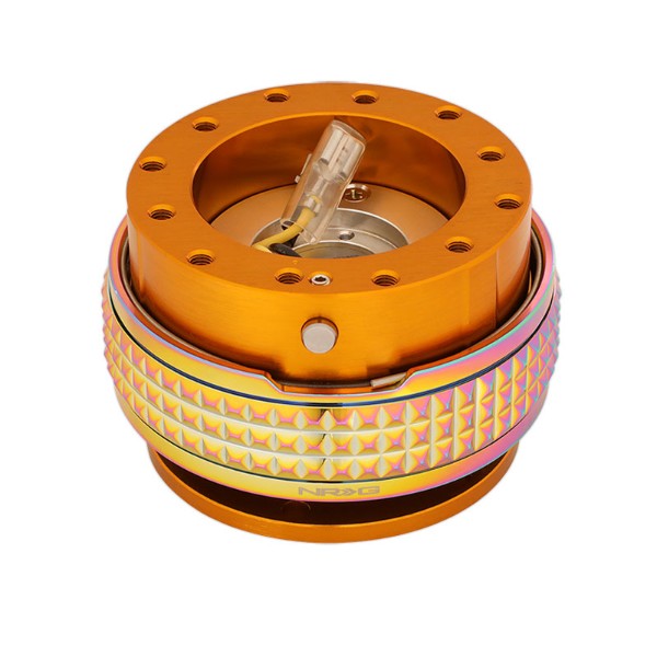 NRG Rose Gold Body/Neo Chrome Ring Gen 2.1 Steering Wheel Quick Release Adapter-Interior-BuildFastCar
