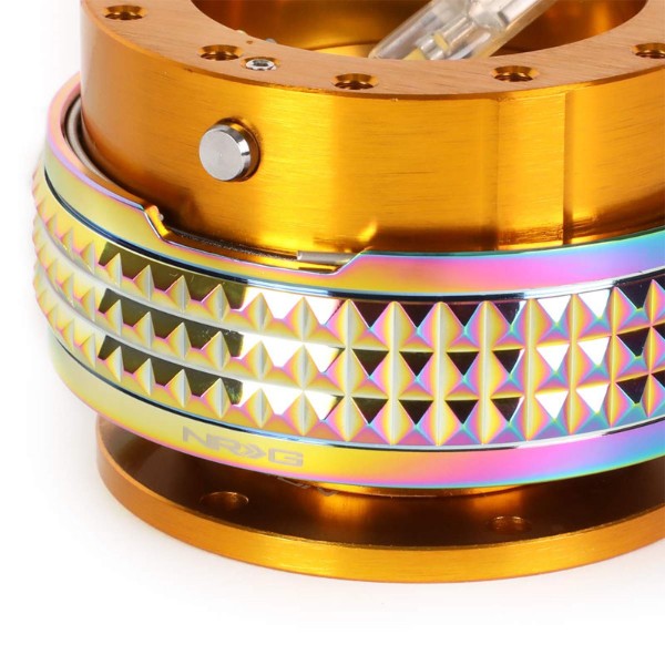 NRG Rose Gold Body/Neo Chrome Ring Gen 2.1 Steering Wheel Quick Release Adapter-Interior-BuildFastCar