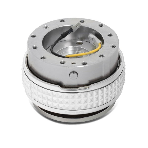 NRG Silver Body/Glow Ring Gen 2.1 Steering Wheel Quick Release Adapter 6-Hole-Interior-BuildFastCar