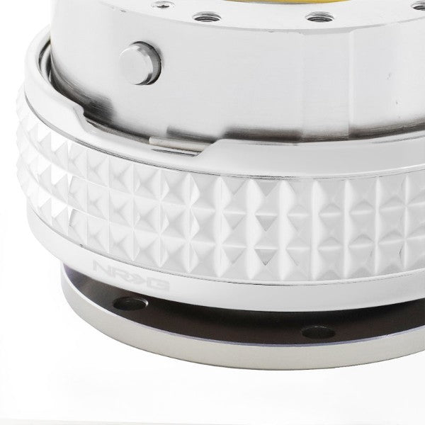 NRG Silver Body/Glow Ring Gen 2.1 Steering Wheel Quick Release Adapter 6-Hole-Interior-BuildFastCar