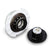 NRG Black Body/White Chrome Ring Gen 2.5 Steering Wheel Quick Release Adapter-Interior-BuildFastCar