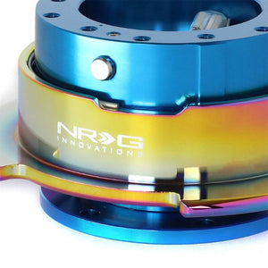 NRG Blue Body/Neo Chrome Ring Gen 2.5 Steering Wheel Quick Release Adapter-Interior-BuildFastCar