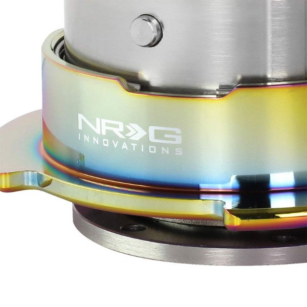 NRG Gunmetal Body/Neo Chrome Ring Gen 2.5 Steering Wheel Quick Release Adapter-Interior-BuildFastCar