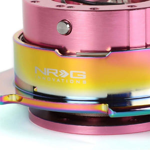 NRG Pink Body/Neo Chrome Ring Gen 2.5 Steering Wheel Quick Release Adapter-Interior-BuildFastCar
