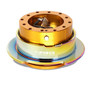 NRG Rose Gold Body/Neo Chrome Ring Gen 2.5 Steering Wheel Quick Release Adapter-Interior-BuildFastCar