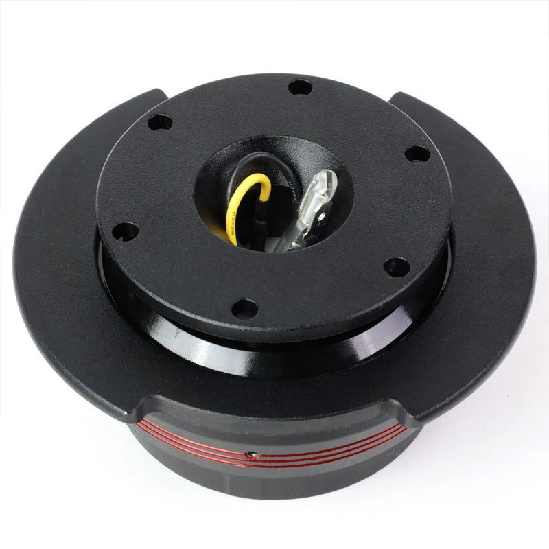 NRG Red Stripes Black Body GEN 2.9 6-Hole Steering Wheel Quick Release Adapter-Interior-BuildFastCar