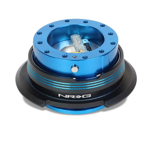 NRG Blue Stripes/Blue Body GEN 2.9 6-Hole Steering Wheel Quick Release Adapter-Interior-BuildFastCar