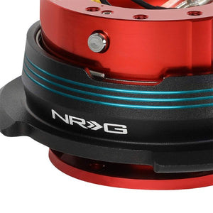 NRG Blue Stripes/Red Body GEN 2.9 6-Hole Steering Wheel Quick Release Adapter-Interior-BuildFastCar